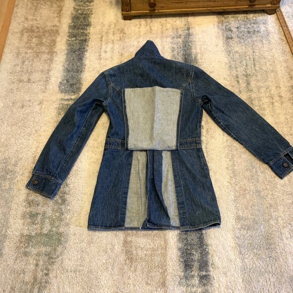 Vintage 1970's Levi's Dark Wash Split Back Denim Jacket Size Small - Picture 11 of 14